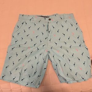 Plugg Men’s Turquoise Golf Shorts - Flamingo - Size 38